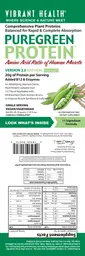 Label for PureGreen Protein Natural