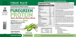 Label for PureGreen Protein Natural