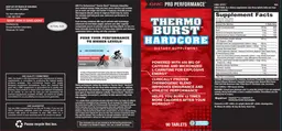 Label for Thermo Burst Hardcore