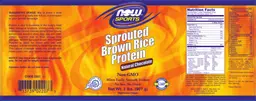 Label for Sprouted Brown Rice Protein Natural Chocolate