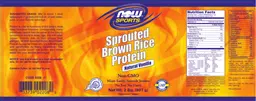 Label for Sprouted Brown Rice Protein Natural Vanilla