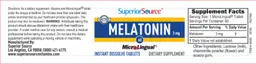 Label for Melatonin 3 mg