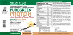 Label for PureGreen Protein Vanilla