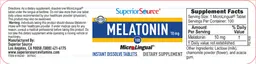 Label for Melatonin 10 mg