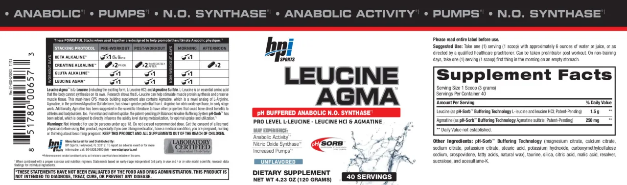 Label for Leucine Agma