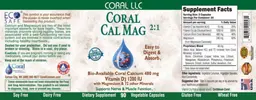 Label for Coral Cal Mag 2:1