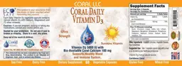Label for Coral Daily Vitamin D3