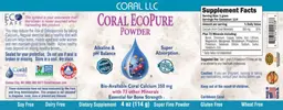 Label for Coral EcoPure Powder
