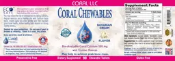 Label for Coral Chewables Bavarian Cream Flavor