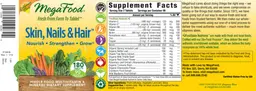 Label for Skin, Nails & Hair