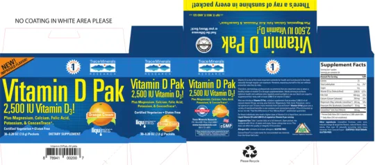 Label for Vitamin D Pak Orange Cream