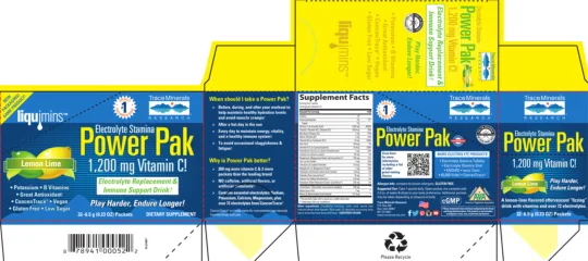 Label for Power Pak Lemon Lime