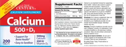 Label for Calcium 500+D3