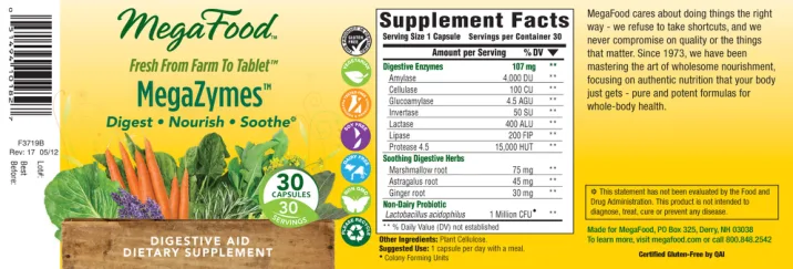 Label for MegaZymes