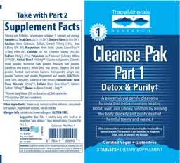 Label for Cleanse Pak Part 1