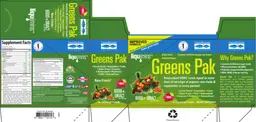 Label for Greens Pak Berry