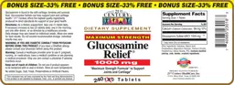 Label for Maximum Strength Glucosamine Relief 1000 mg