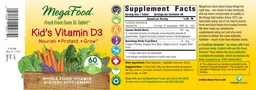 Label for Kid's Vitamin D3