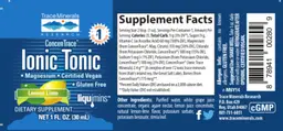 Label for ConcenTrace Ionic Tonic Lemon Lime