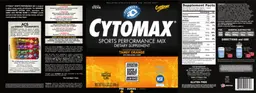 Label for Cytomax Sports Performance Mix Tangy Orange