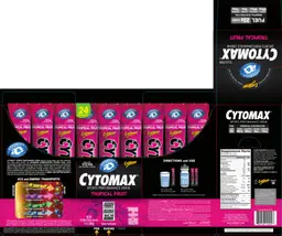 Label for Cytomax Sports Performance Drink Tropical Fruit