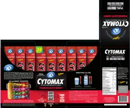 Label for Cytomax Sports Performance Mix Pomegranate Berry