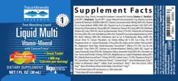 Label for Liquid Multi Vitamin-Mineral Orange Mango