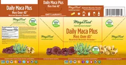 Label for Daily Maca Plus Men Over 40