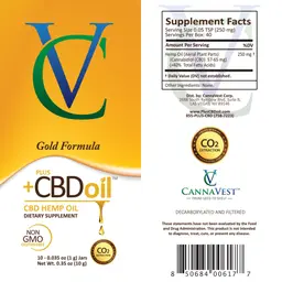 Label for Plus +CBD Oil