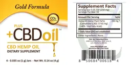 Label for Plus +CBD Oil