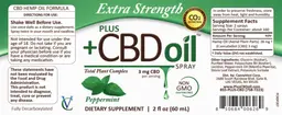 Label for Plus +CBD Oil Spray Peppermint