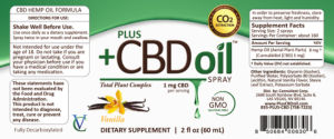 Plus +CBD Oil Spray Vanilla