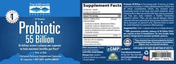 Label for Probiotic 55 Billion