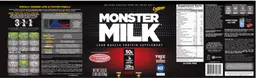 Label for Monster Milk Strawberries 'N Creme