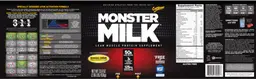 Label for Monster Milk Banana Creme