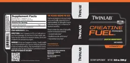 Label for Creatine Fuel Powder Unflavored