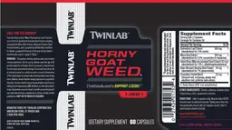 Label for Horny Goat Weed