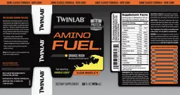 Label for Amino Fuel Orange Rush