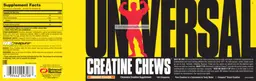 Label for Creatine Chews Orange Flavor