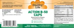 Label for Action B-50 Caps
