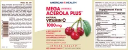 Label for Mega Chewable Acerola Plus Natural Berry Flavor