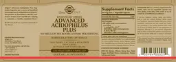 Label for Advanced Acidophilus Plus