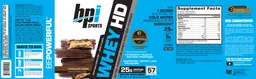Label for Whey HD Chocolate Cookie