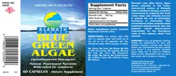 Label for Klamath Shores Blue Green Algae