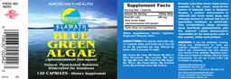 Label for Klamath Shores Blue Green Algae
