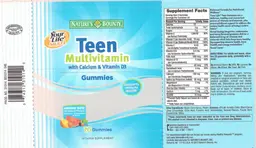Label for Teen Multivitamin With Calcium & Vitamin D3