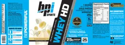 Label for Whey HD Banana Marshmallow