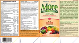 Label for More Than A Multiple With Cardio Essentials