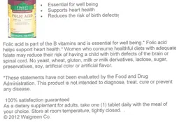 Label for Folic Acid 400 mcg