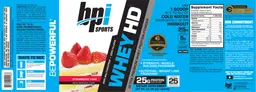 Label for Whey HD Strawberry Cake